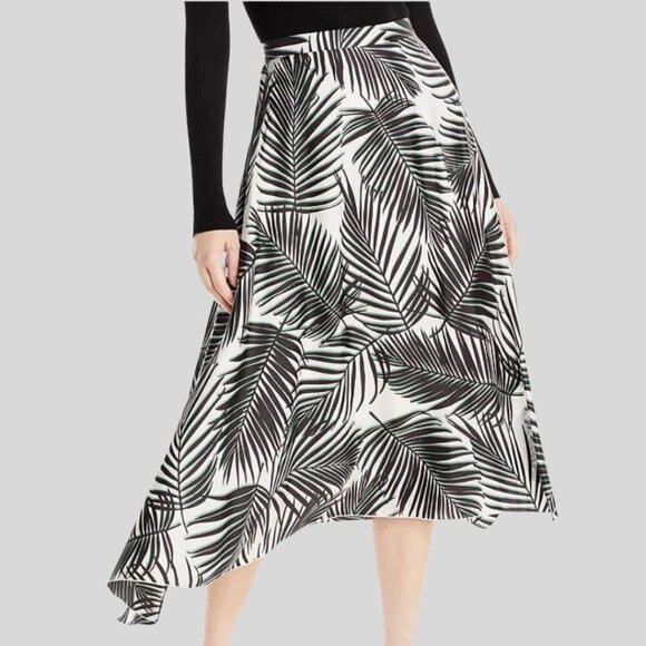 Hugo Boss Dresses & Skirts - HUGO BOSS Veillana Silk Printed Handkerchief Hem Midi Skirt Size 8